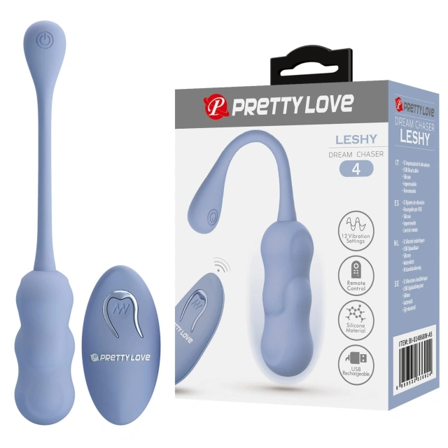 Stymulator Łechtaczki LESHY Dream Chaser 4 Pretty Love Sterowany Zdalnie Niebieski | 100% ORYGINAŁ| DYSKRETNA PRZESYŁKA